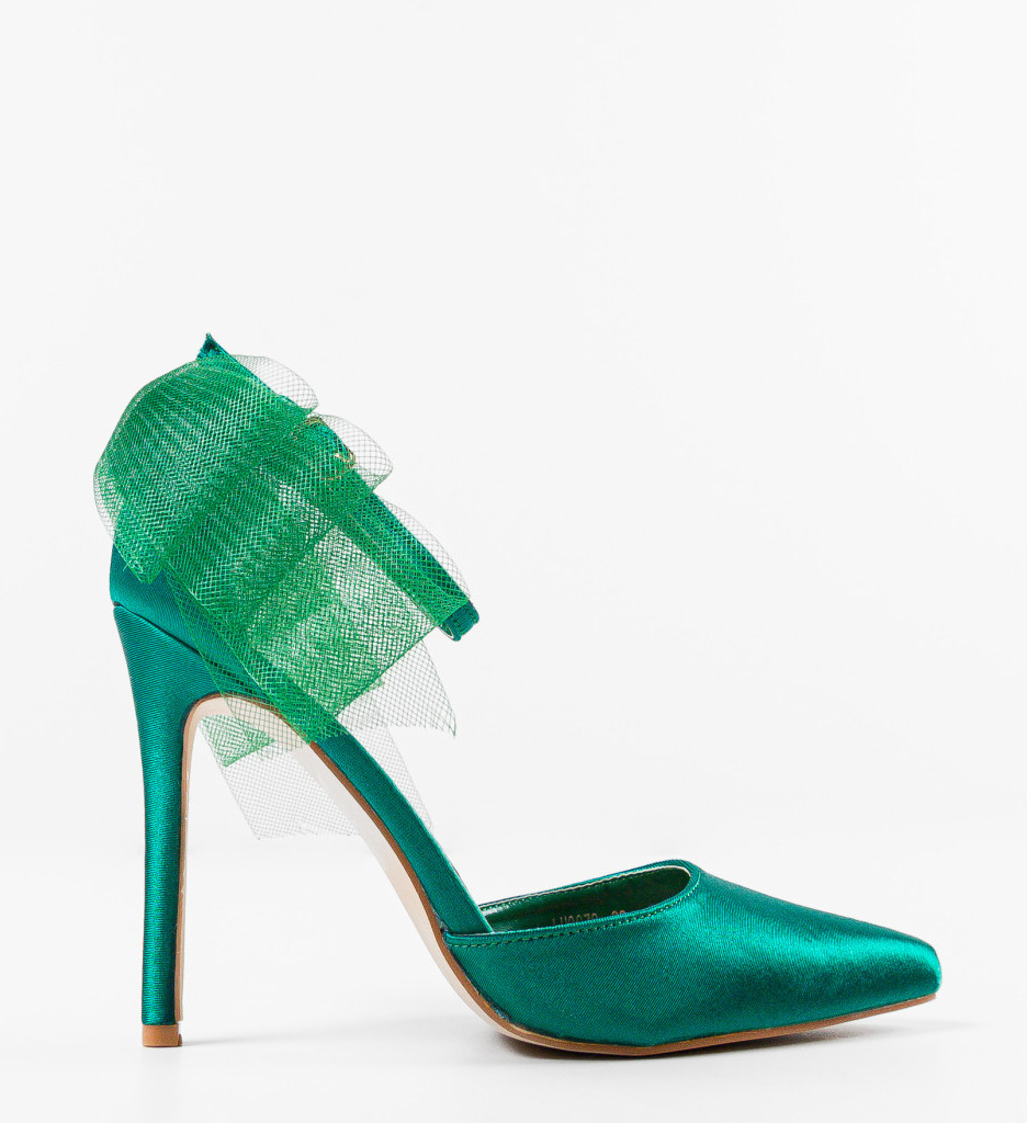 Pantofi Jarh Verzi cu Toc - Eleganță Asigurată - imagine 4