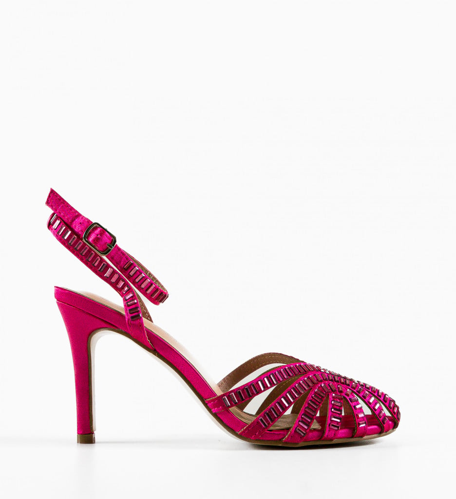 Sandale Ramire Fuchsia cu Toc Elegante - imagine 6