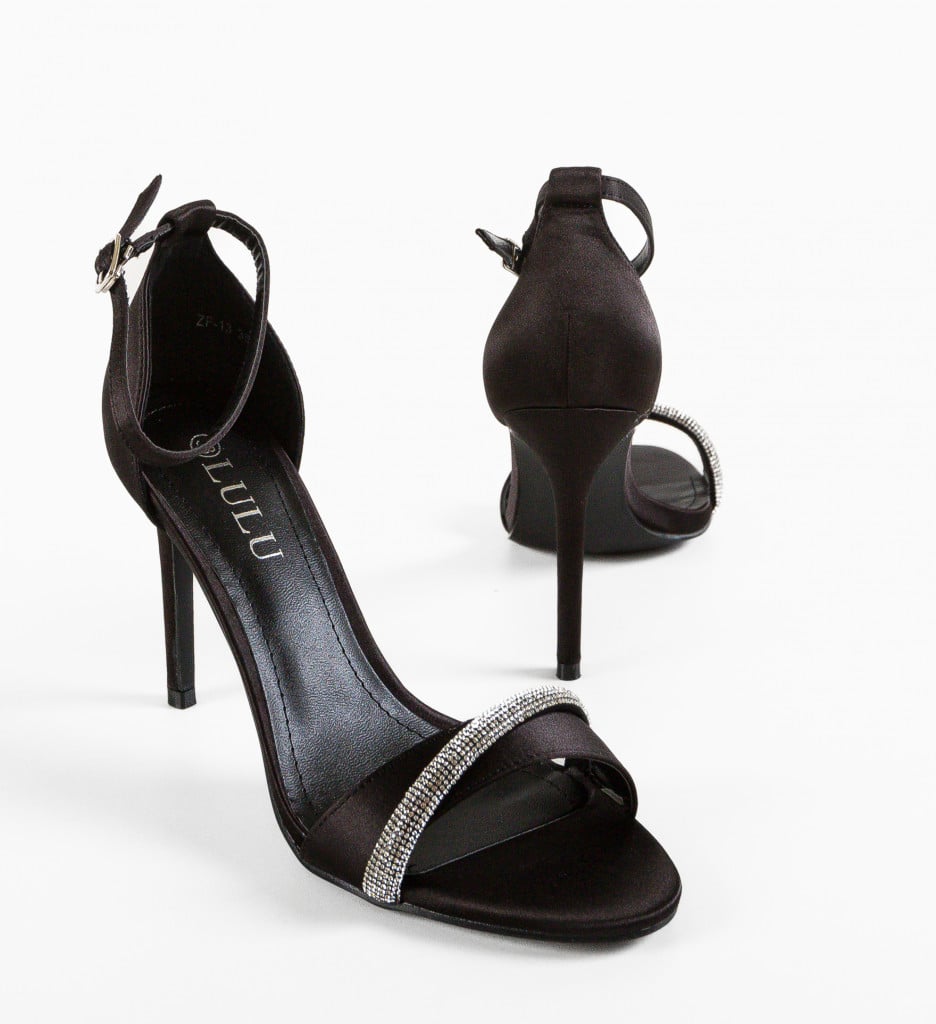 Sandale Dama Daddy Negre cu Toc Elegante - imagine 14