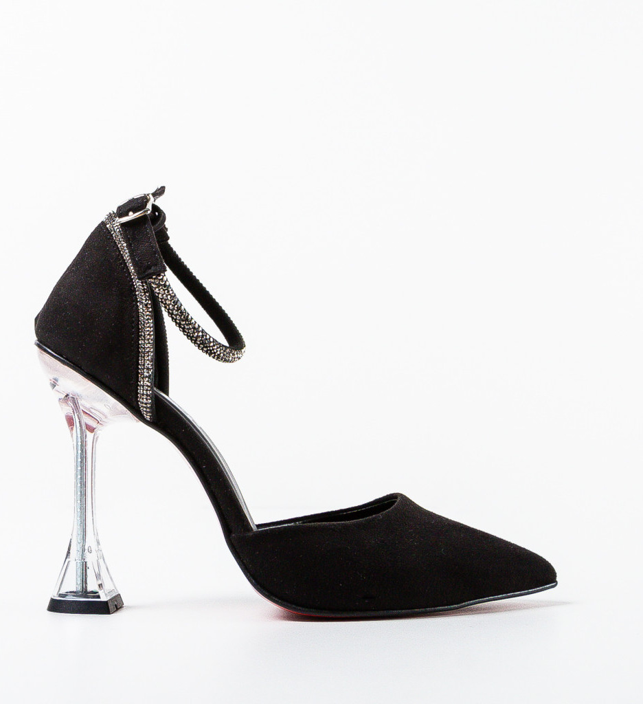 Pantofi Oskaj Negri Eleganți cu Toc - imagine 5