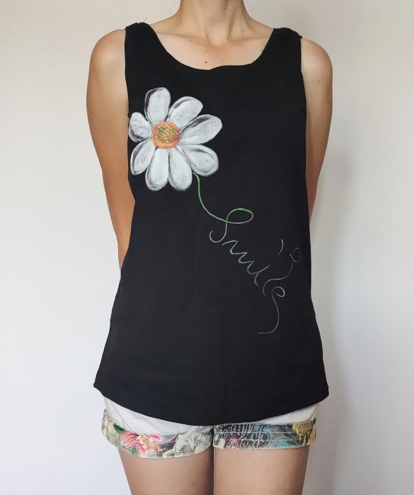 Maiou Negru Pictat Manual Shopika | Smile