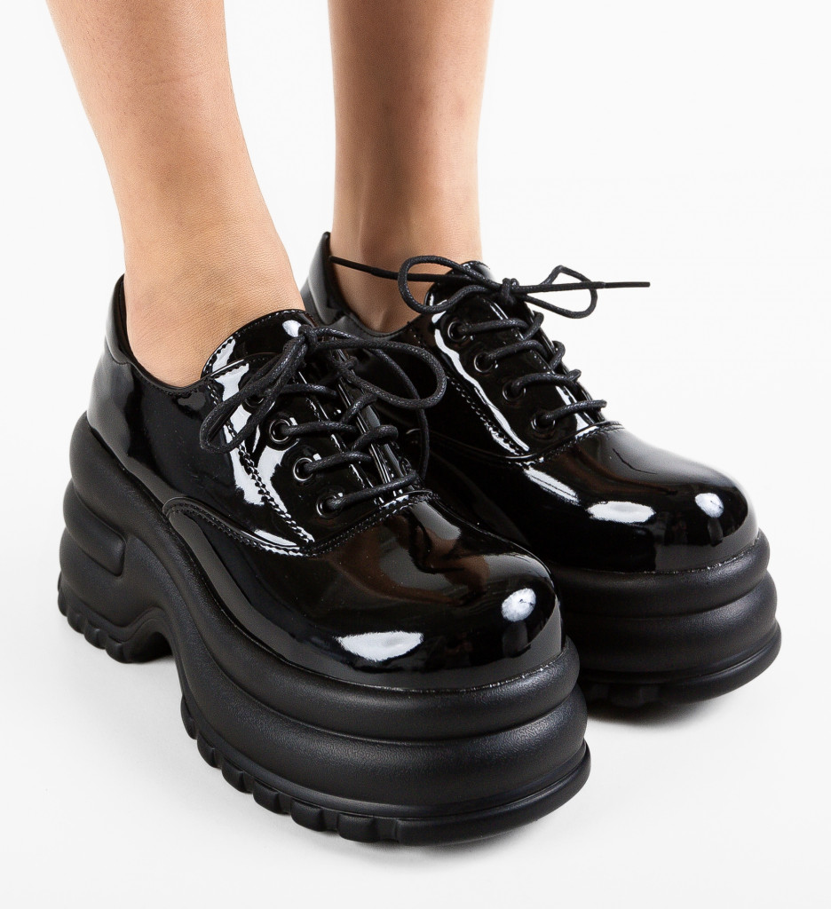 Pantofi Casual Dama Genevya Negri | Confort & Stil