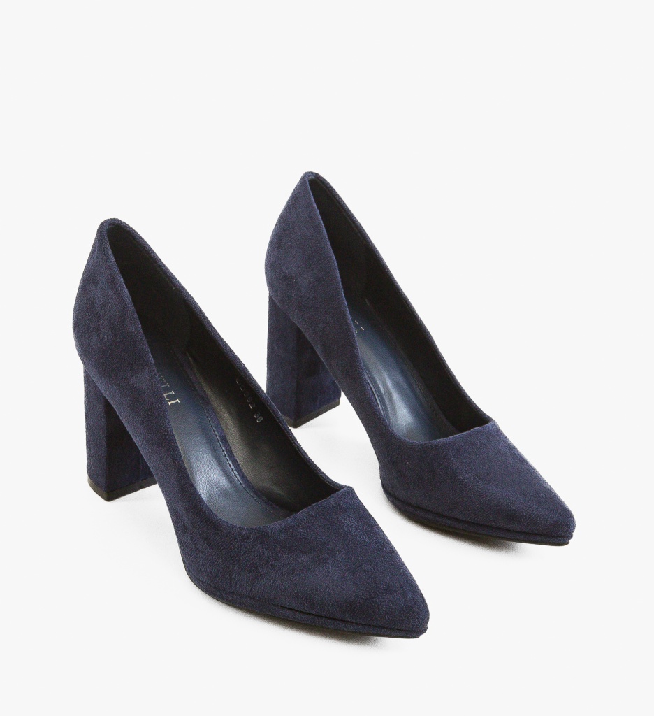 Pantofi cu Toc Lebray Bleumarin Eleganți - imagine 5