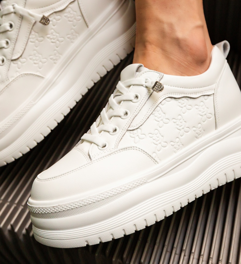 Sneakers Dama Zeland Albi - Confort & Stil