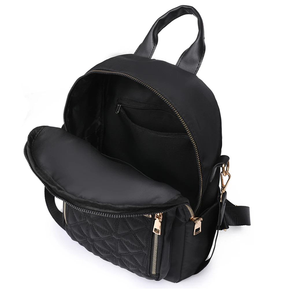 Rucsac de dama Delis Cybele GT2622, Negru, impermeabil - imagine 3