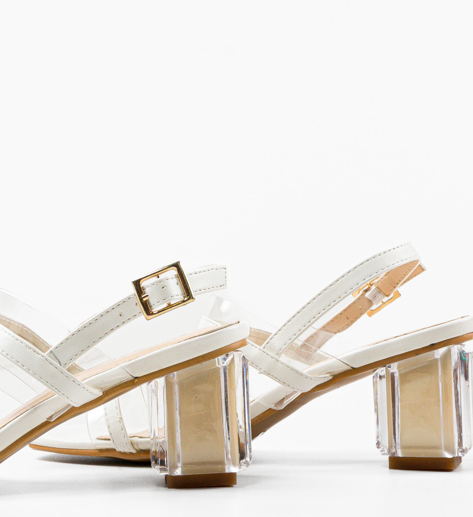 Sandale Toc Martens Albe | Eleganță și Stil - imagine 6