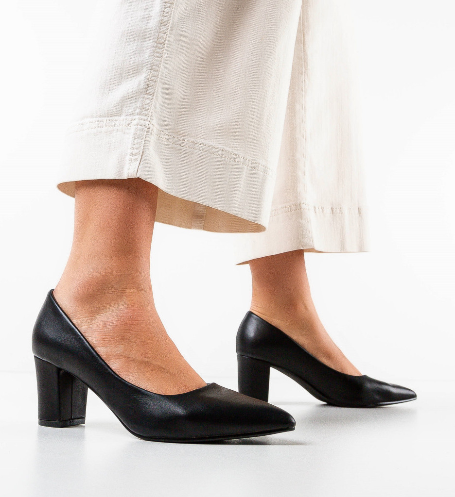 Pantofi Pittman Negri | Eleganță și Stil - imagine 2