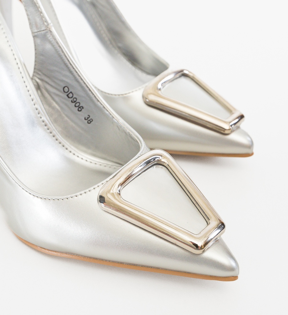 Pantofi Malas Argintii | Eleganță și Stil - imagine 5