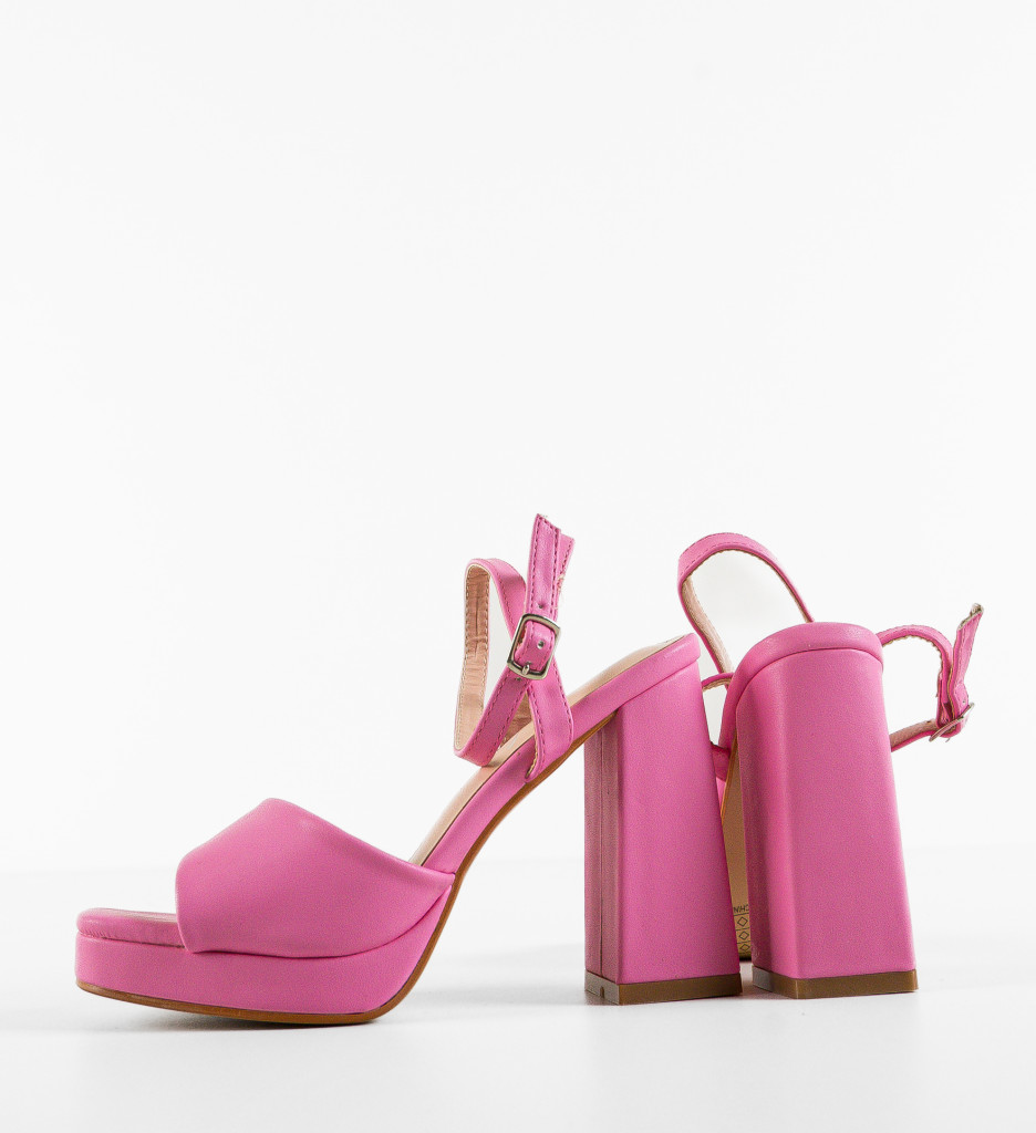 Sandale Johnna Roz Elegante cu Toc - imagine 4