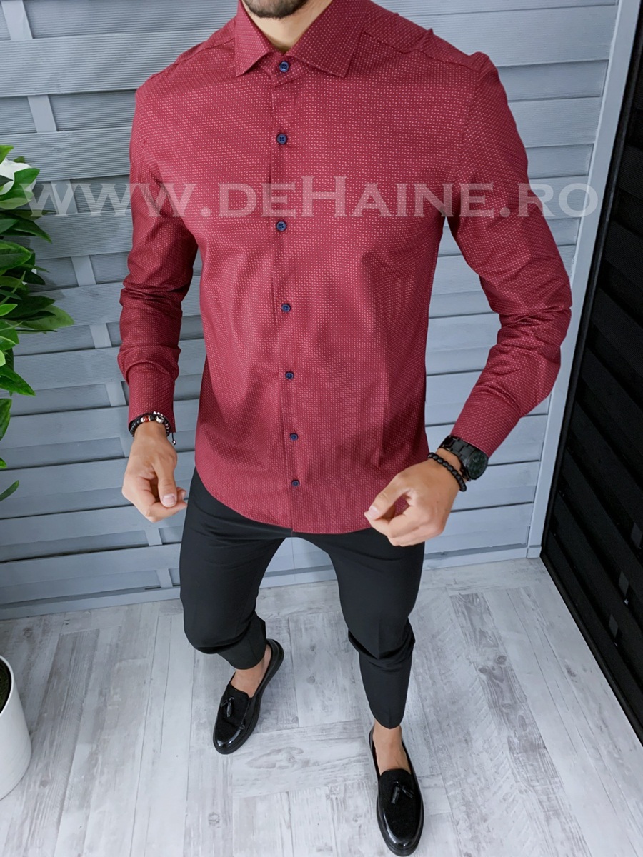 Camasa Eleganta Barbati Grena Slim Fit