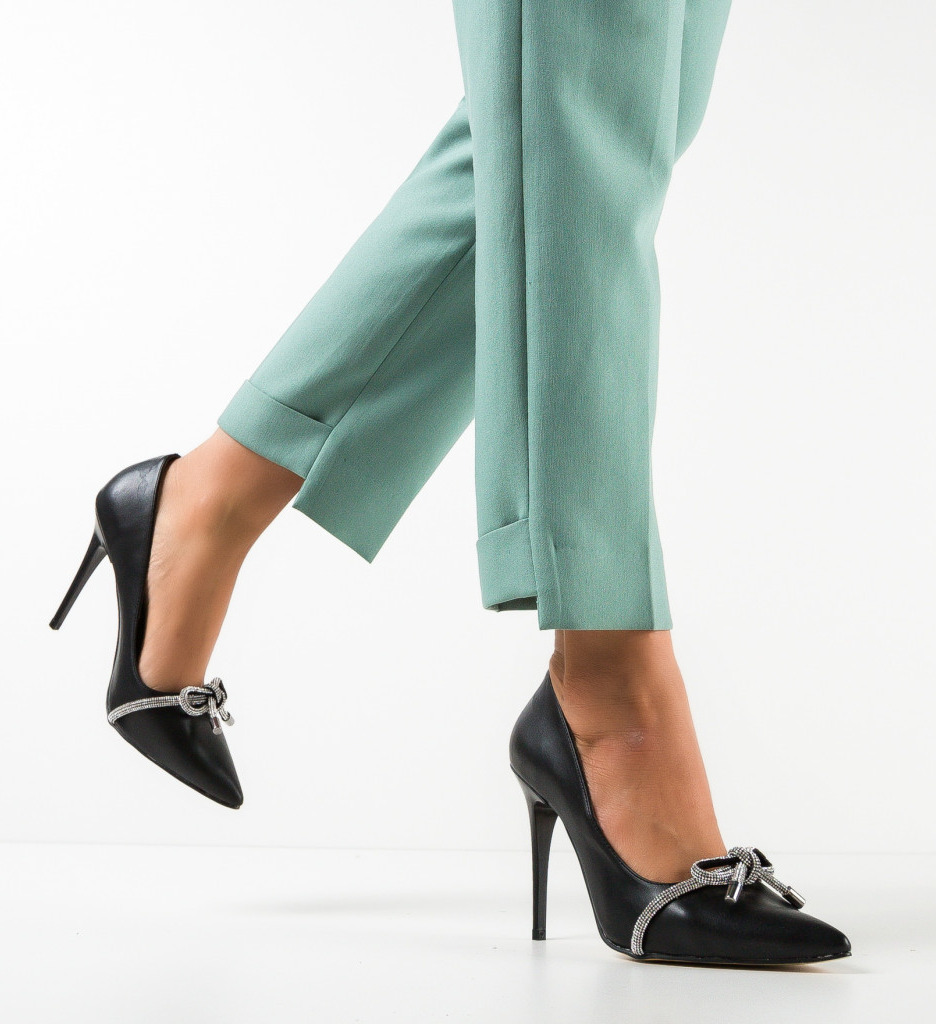 Pantofi Kroba Negri cu Toc - Eleganți și Moderni - imagine 2