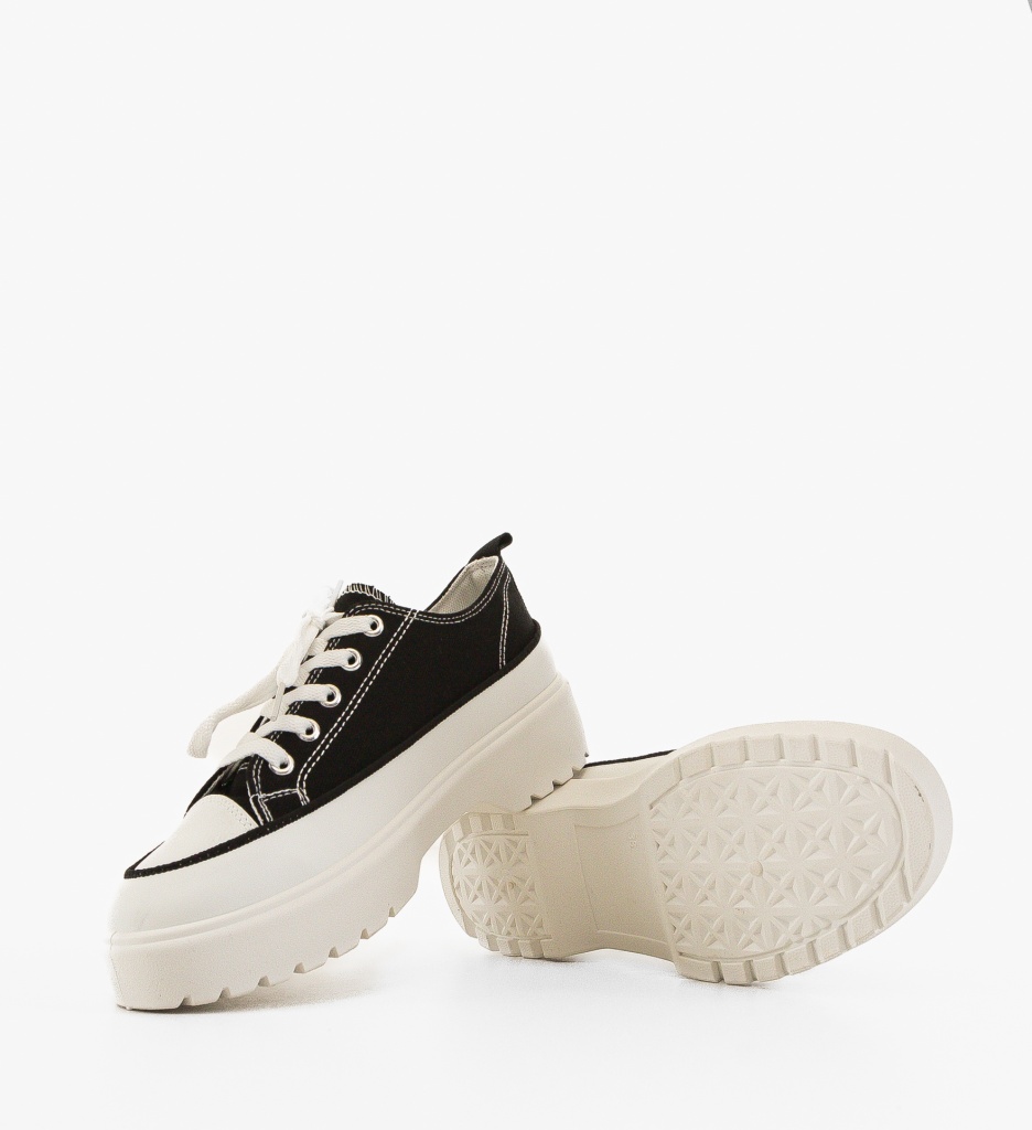Pantofi Sport Lin Negri | Confort zilnic - imagine 3