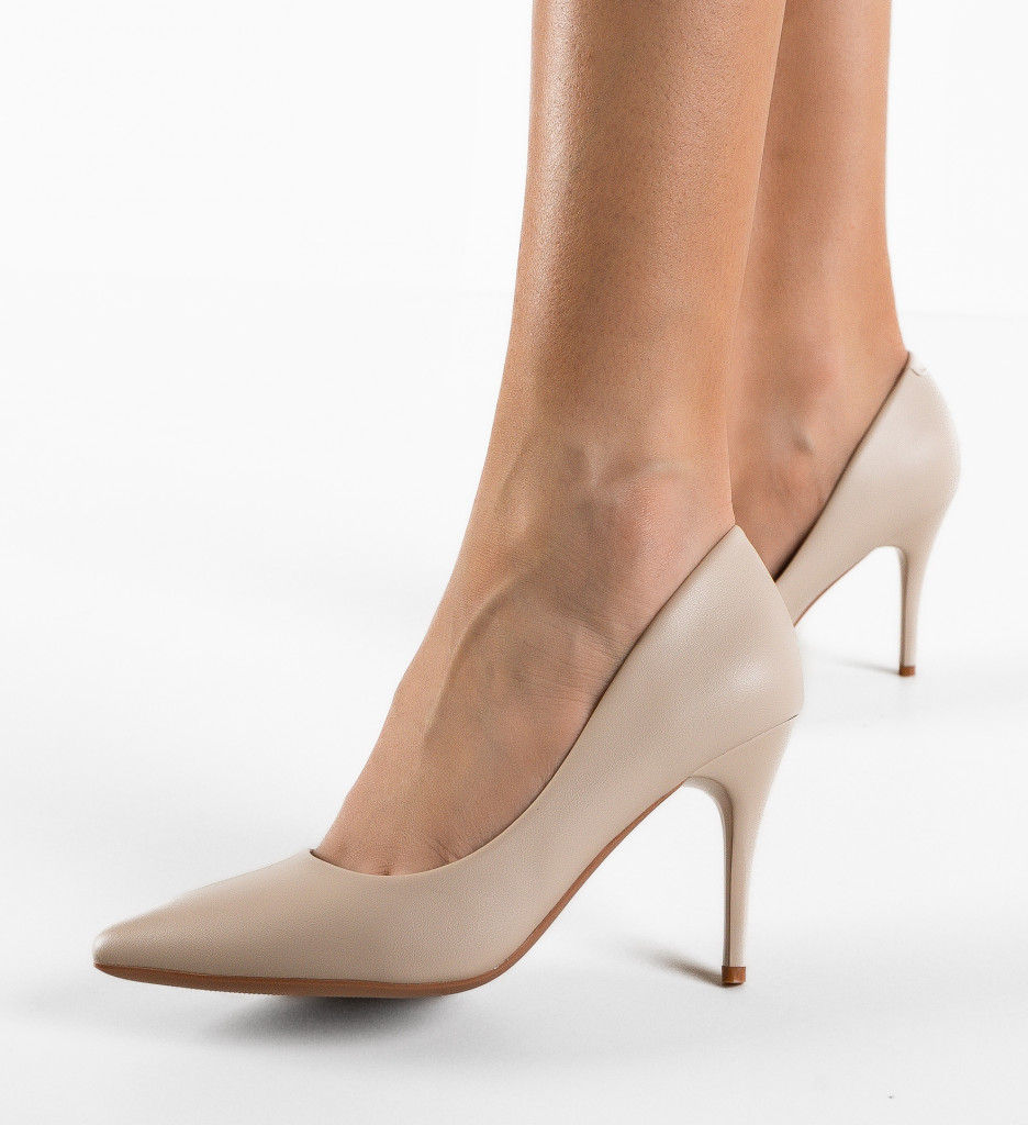 Danube Pantofi Toc Bej - Eleganți și Confortabili - imagine 3