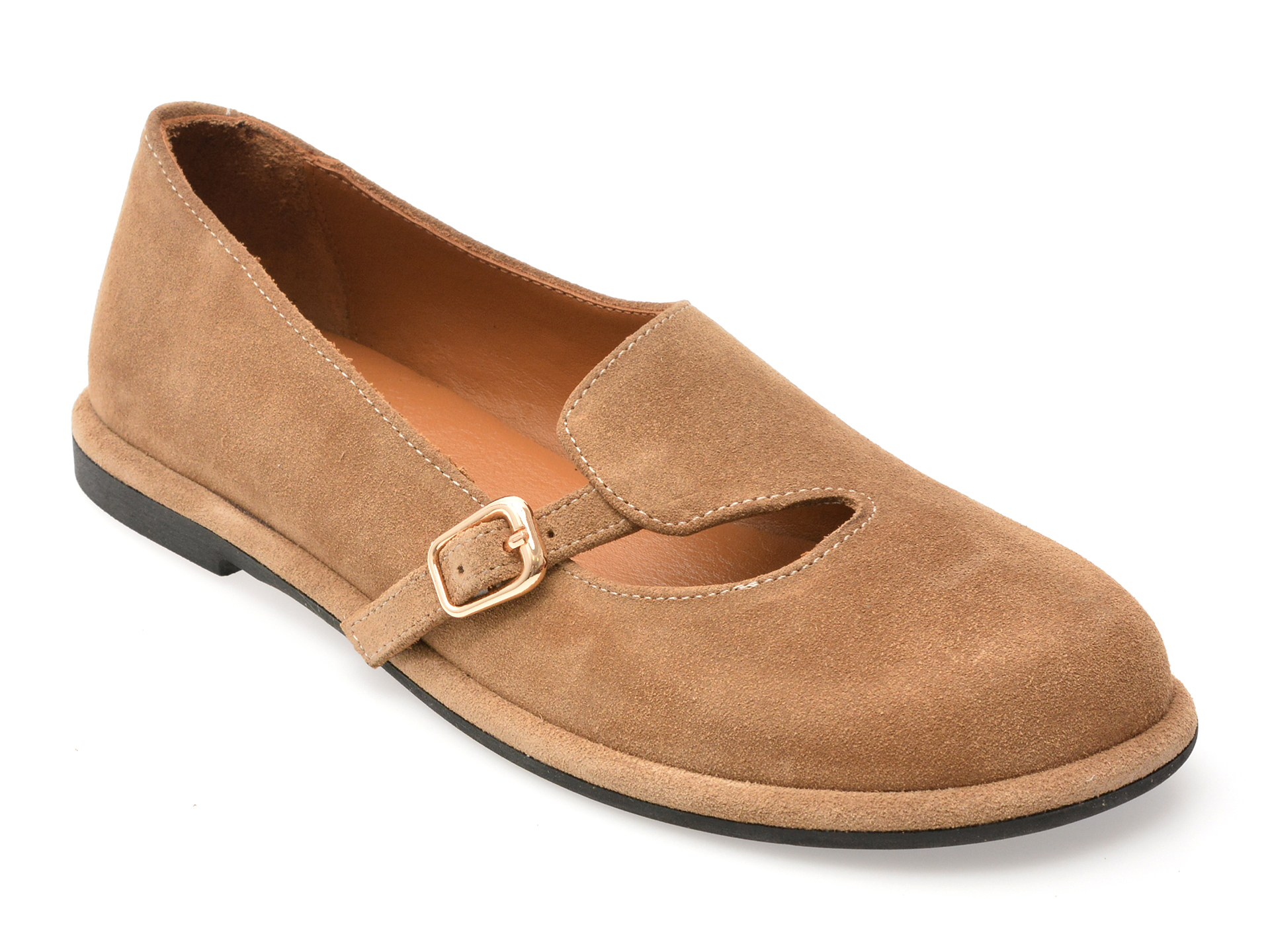 Pantofi Epica Bej din Piele Întoarsă - Confort Premium