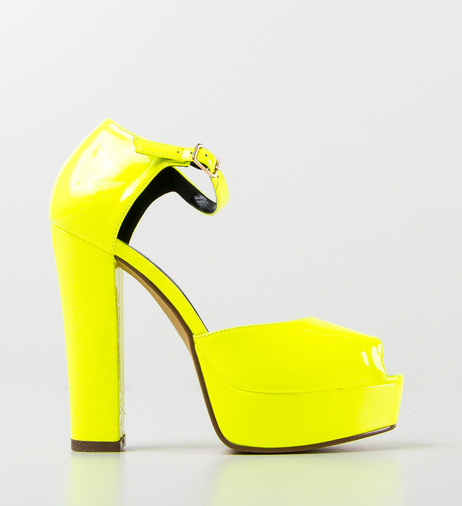 Sandale Holden Verzi Neon cu Toc - Eleganță Vibrantă - imagine 5