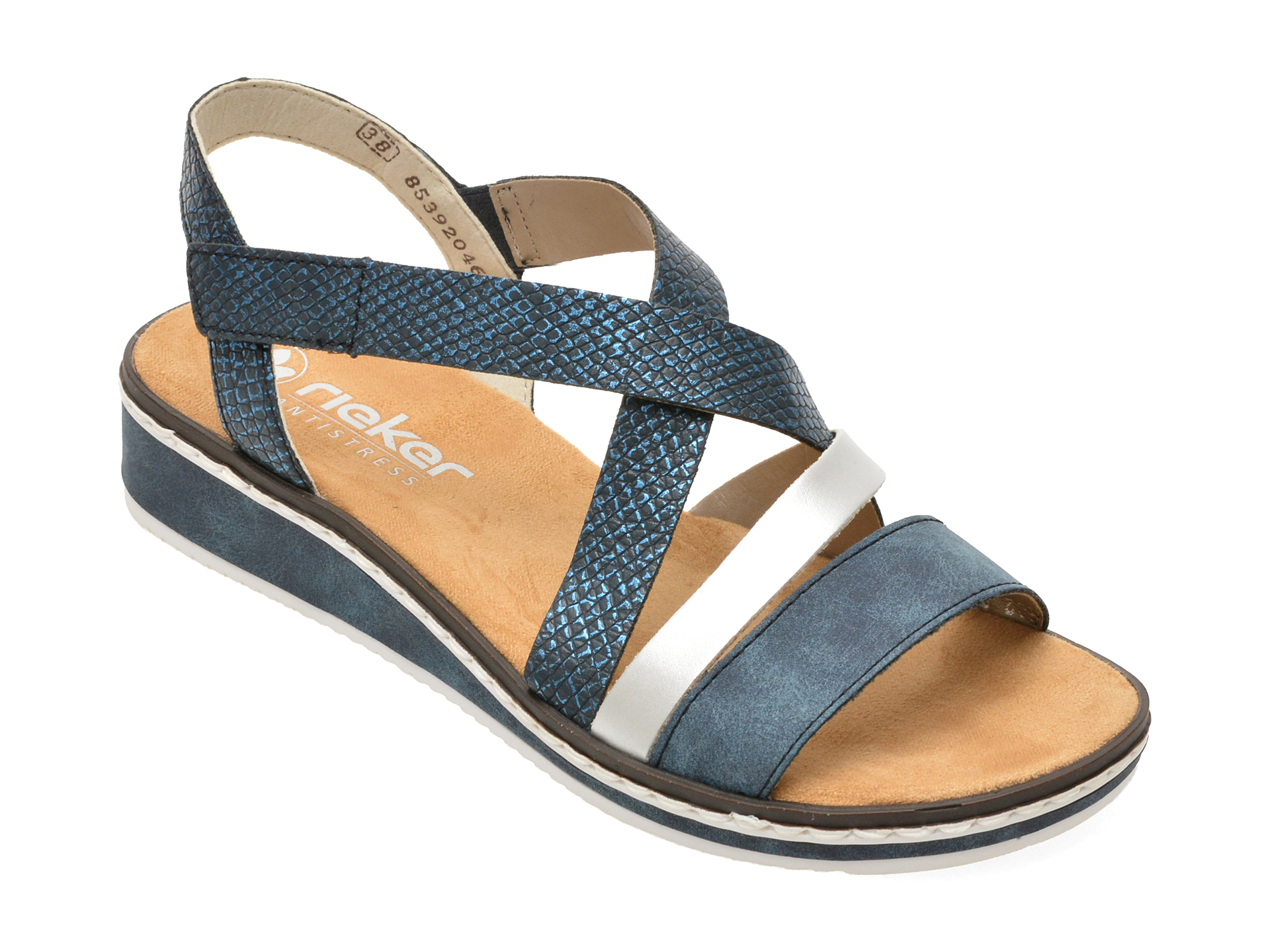 Sandale Rieker V3663 Albastre Piele Ecologică