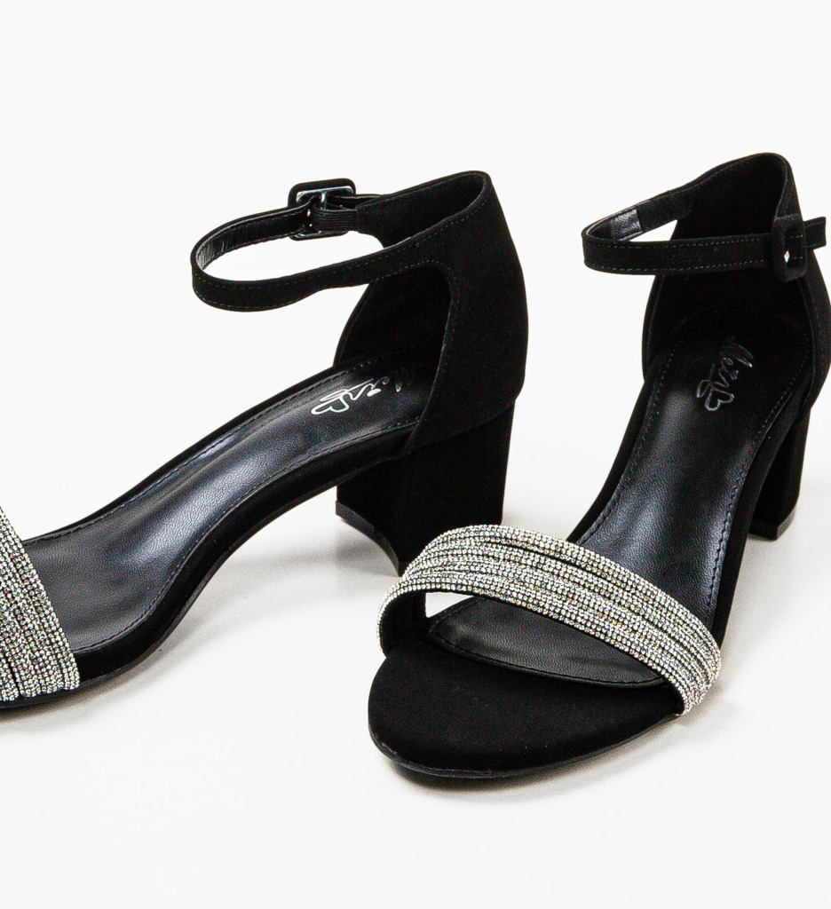 Sandale Boyer Negre cu Toc Elegant - imagine 9