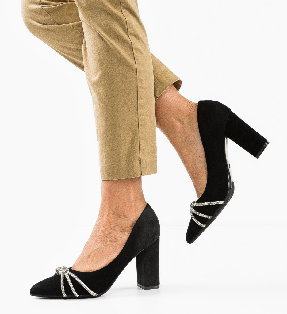 Pantofi Baylor Negri Eleganți - imagine 3