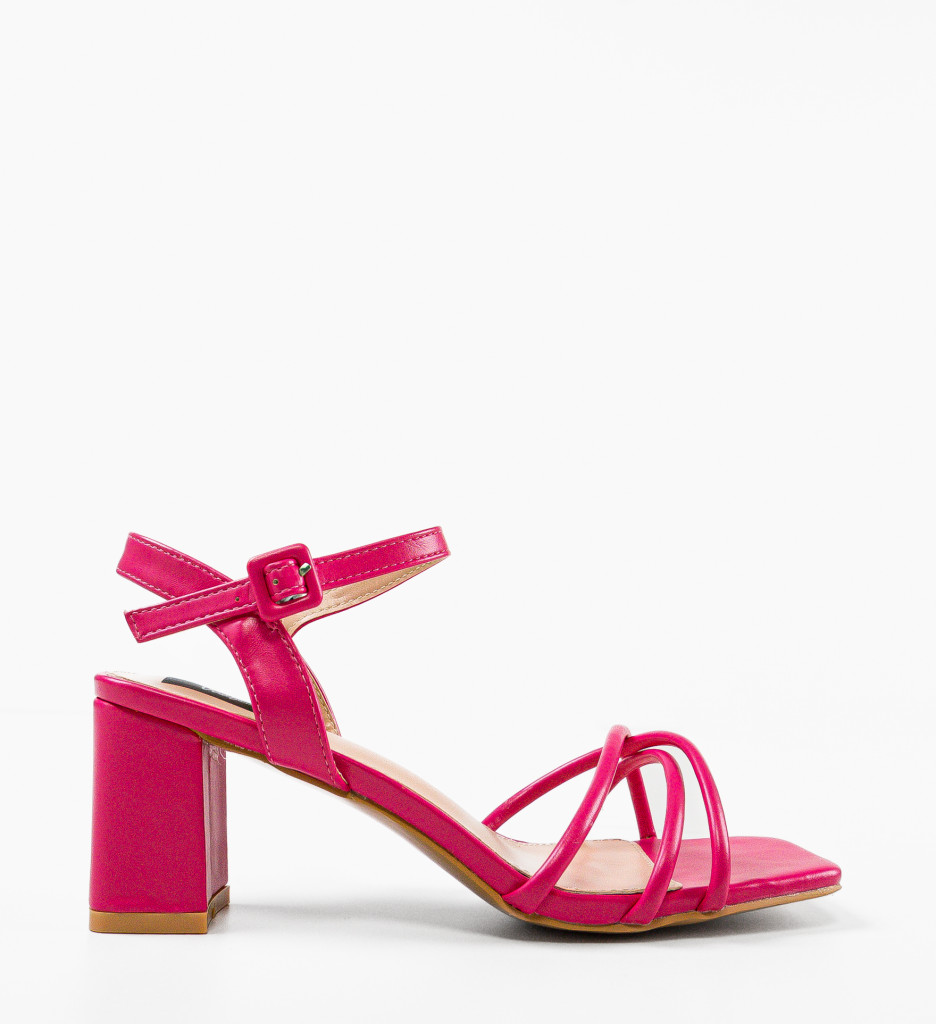 Sandale cu Toc Mpho Fuchsia | Eleganță și Stil - imagine 4