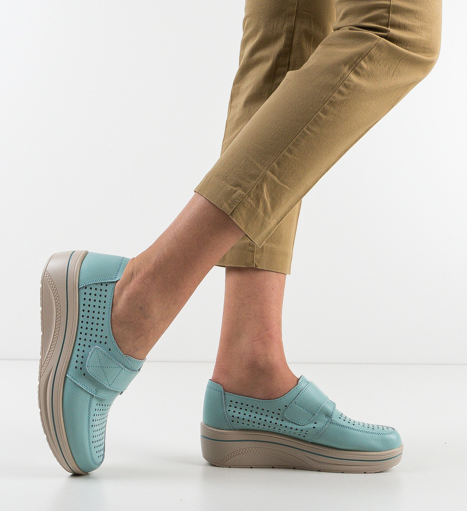 Pantofi Casual Rezolito Turcoaz | Confort & Stil - imagine 3