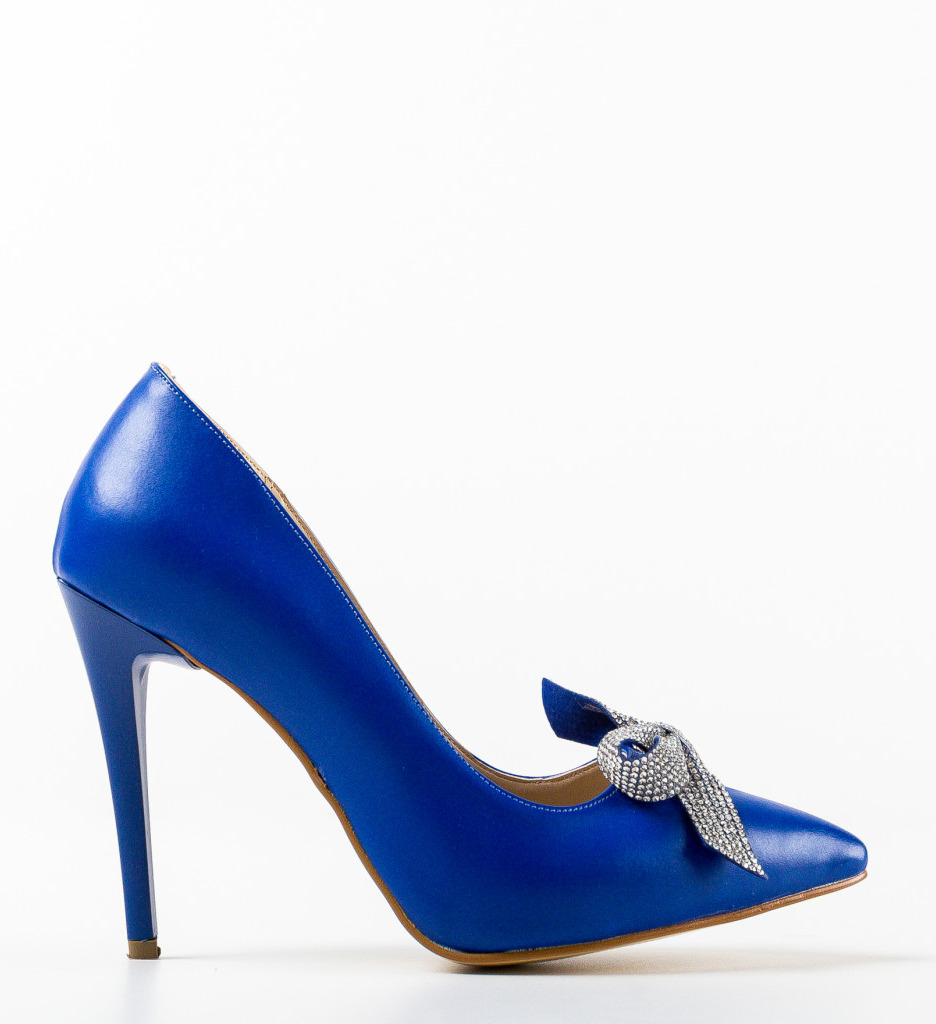 Pantofi cu Toc Fanse Albastri - Eleganță și Stil - imagine 4