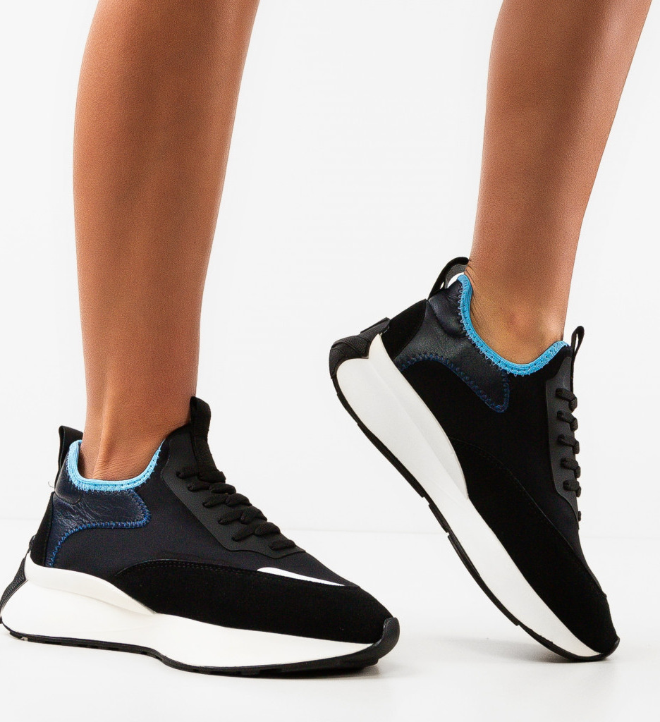 Sneakers Dama Londan Negri | Confort și Stil Urban - imagine 3