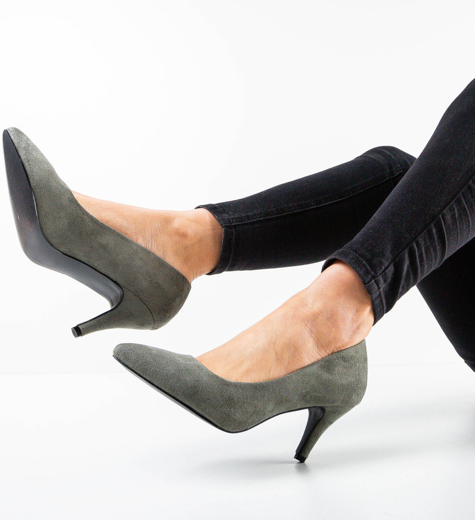 Pantofi Birro Verzi cu Toc Eleganți - imagine 3