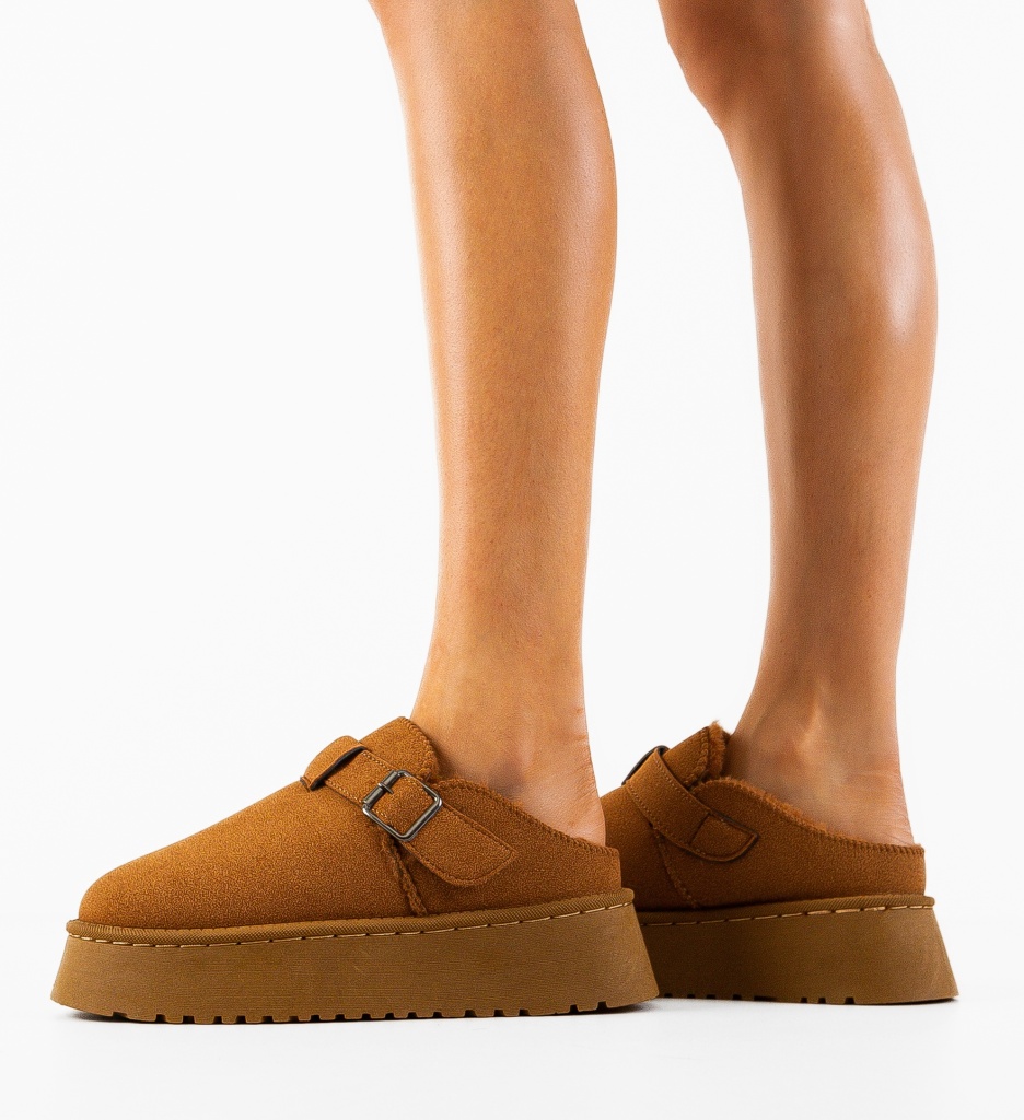 Papuci Ug Byrky Camel - Confort Termic - imagine 3