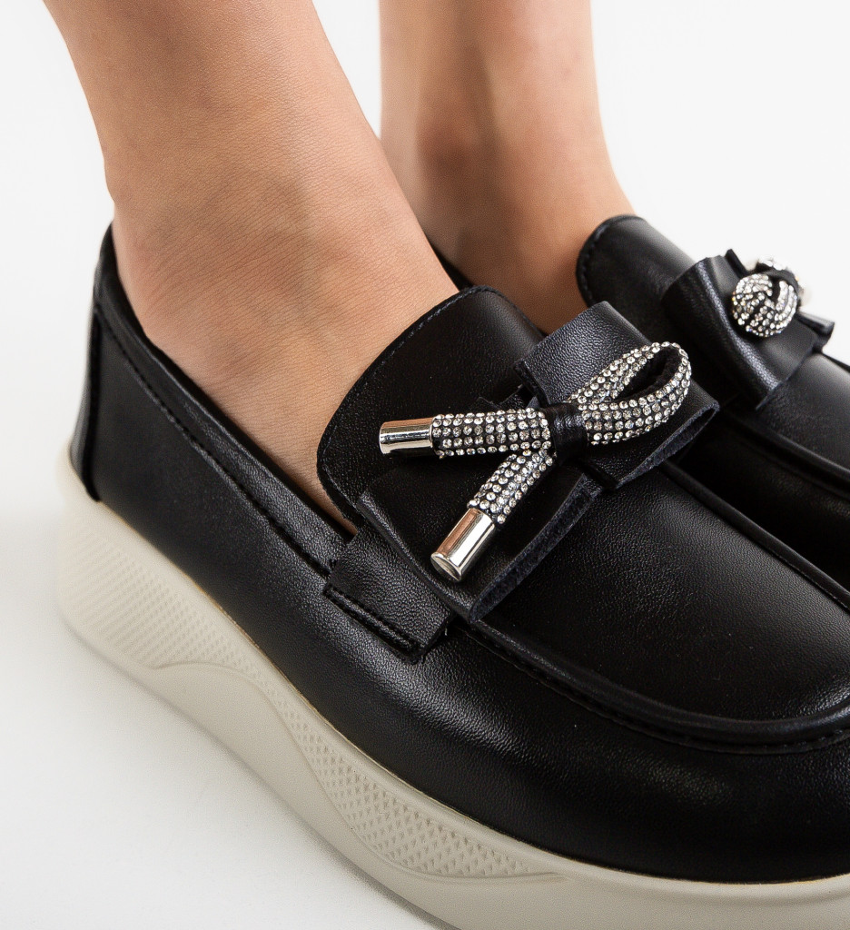 Pantofi Casual Dama Eacona Negri - Confort & Stil - imagine 5