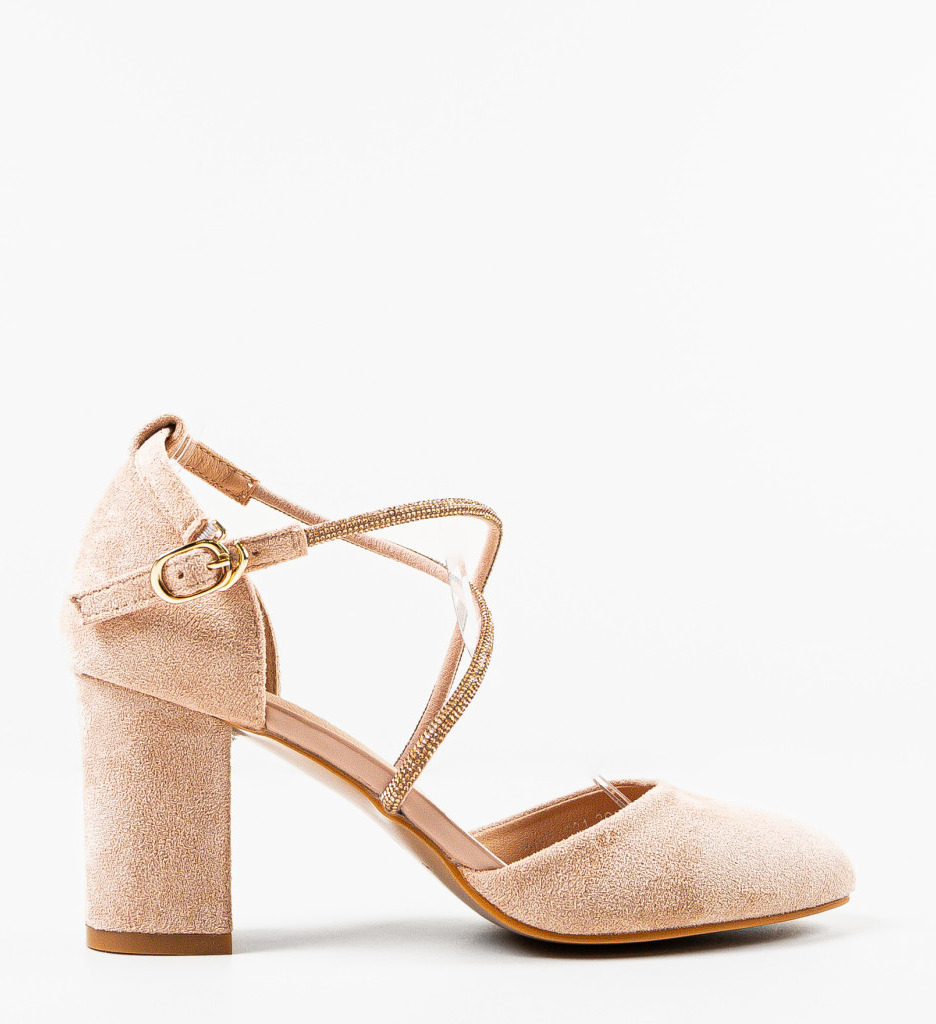 Pantofi Jonak Bej cu Toc - Eleganță și Stil - imagine 4