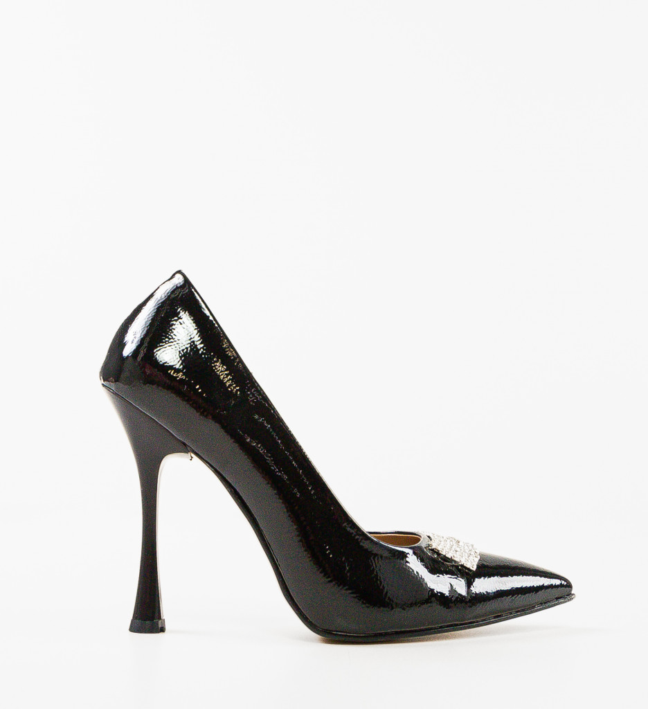 Pantofi cu Toc Perma Negri | Eleganță Asigurată - imagine 5
