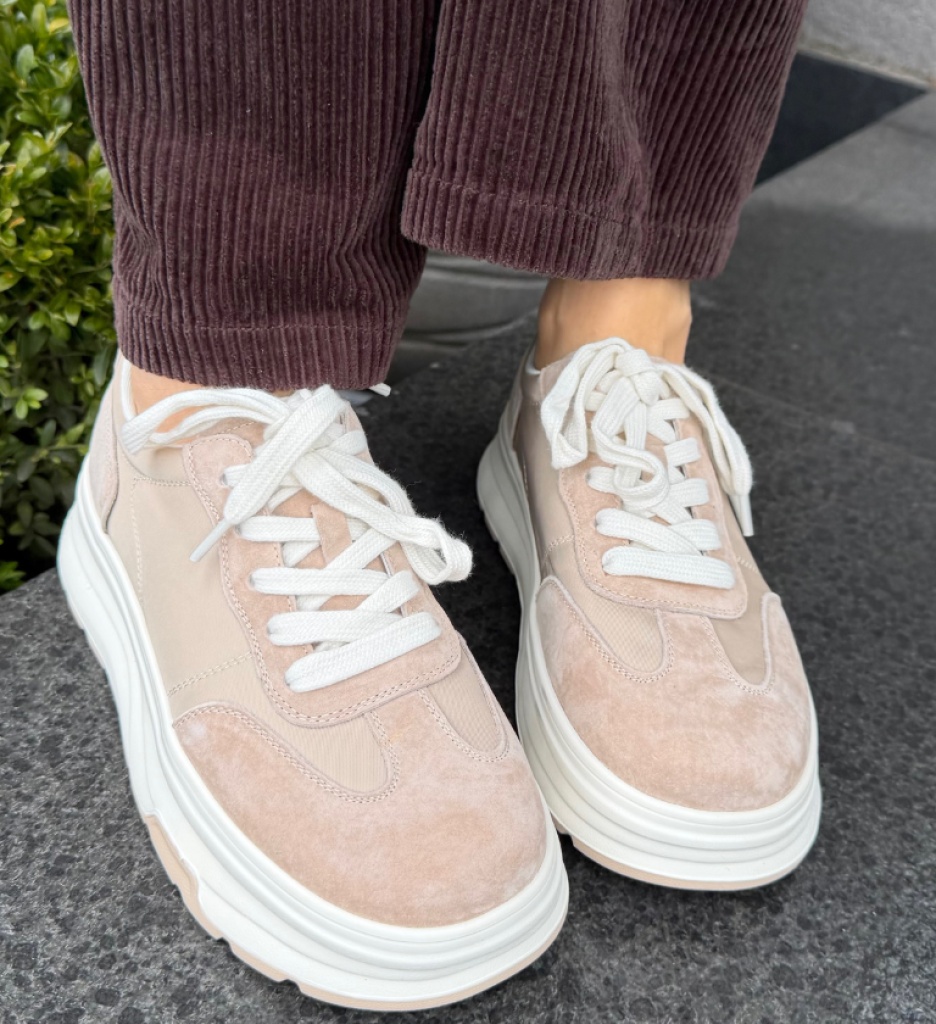 Sneakers Dama Dynal Bej - Confort și Stil Sport - imagine 2