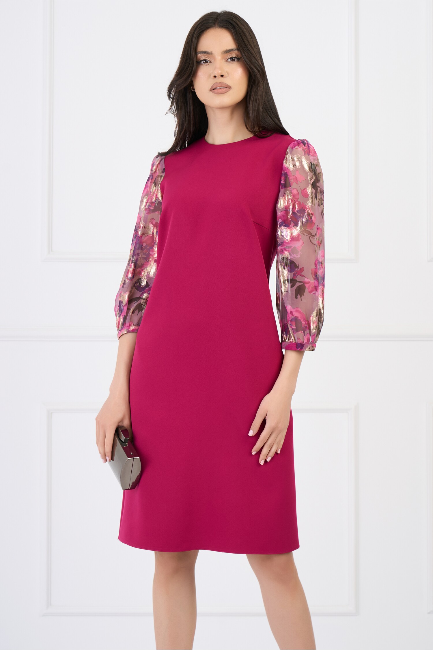 Rochie DY Fashion Magenta Elegantă Cununie Civilă