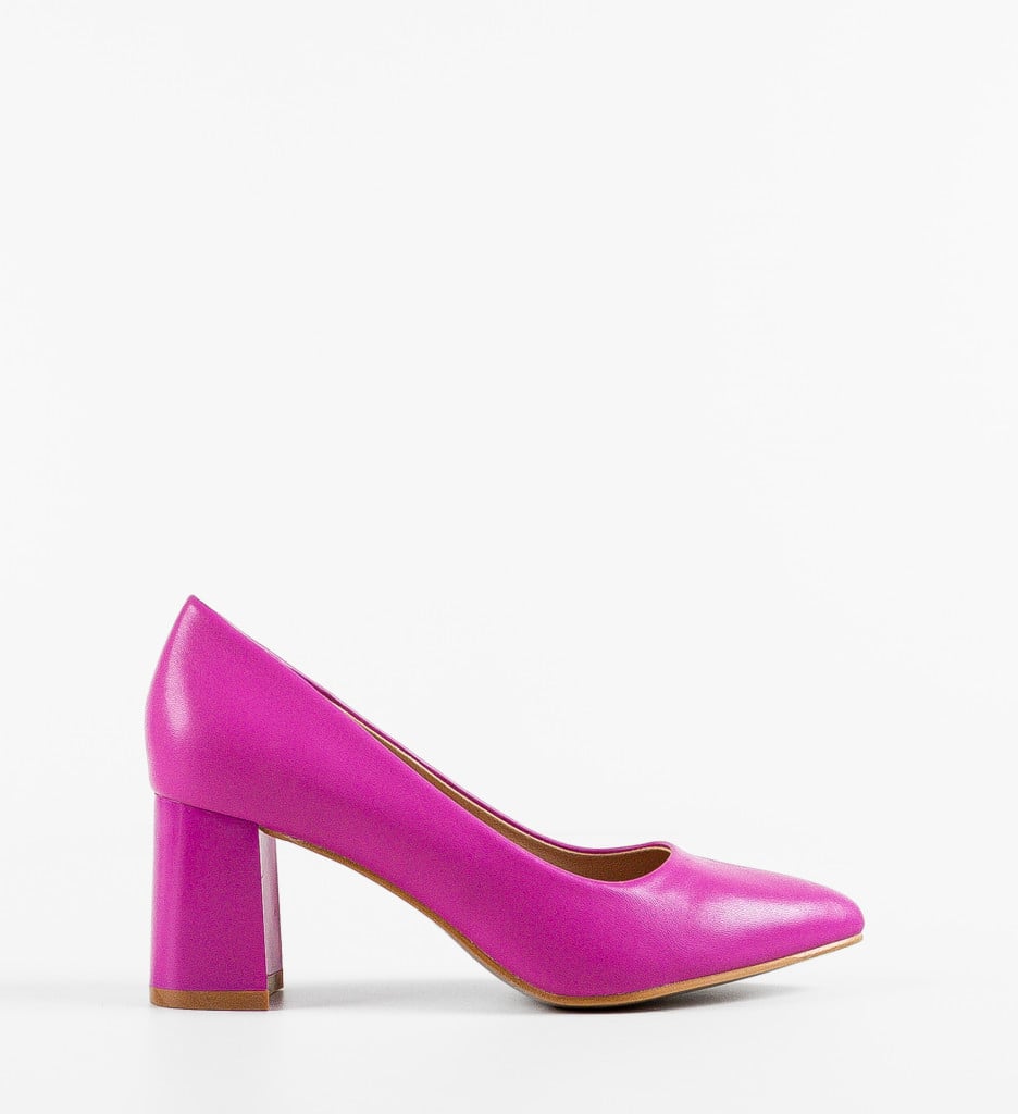 Pantofi dama Walton Fuchsia cu toc elegant - imagine 7