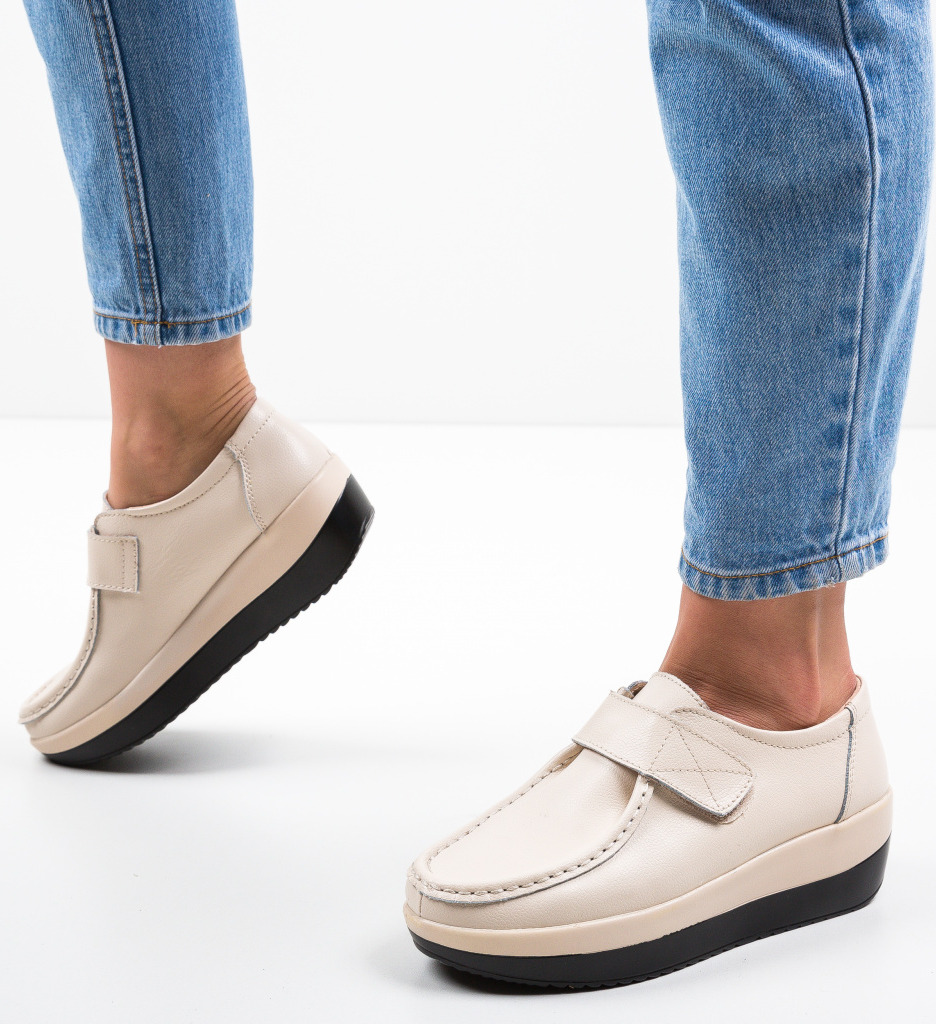Pantofi Casual Groma Bej | Confort și Eleganță