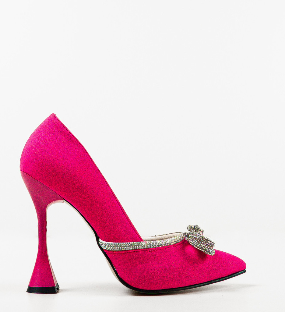 Pantofi Toc Risgan Fuchsia | Eleganță și Stil - imagine 2