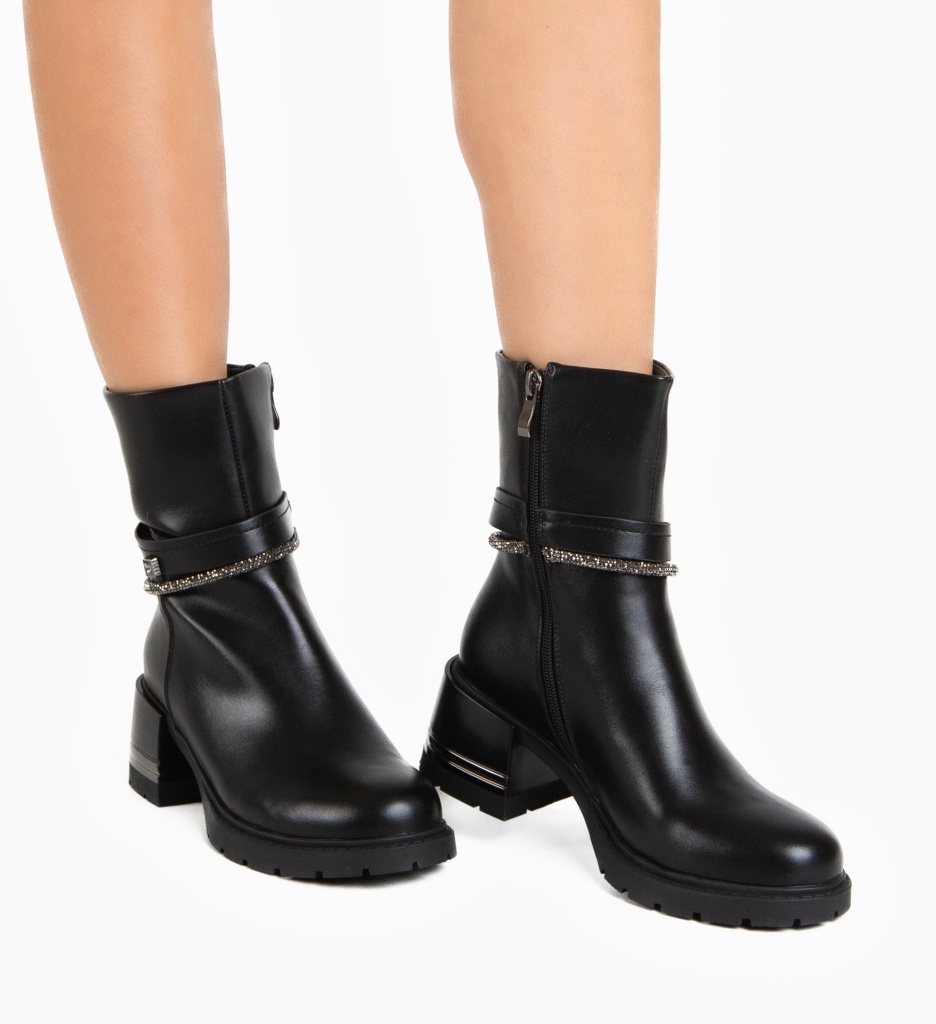 Ghete Dama Nutyo Negre | Eleganță și Confort