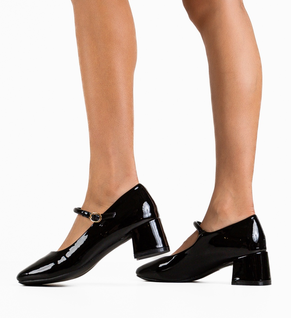 Pantofi Dama Bebewa Negri cu Toc Eleganți - imagine 3