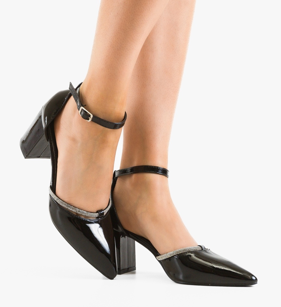 Pantofi dama cu toc Delores Negri | Eleganță și Stil
