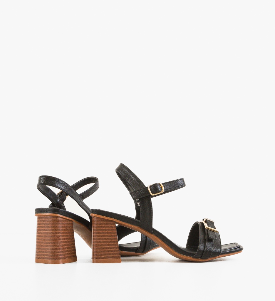 Sandale Dama Lapcar Negru - Eleganță cu Toc - imagine 3
