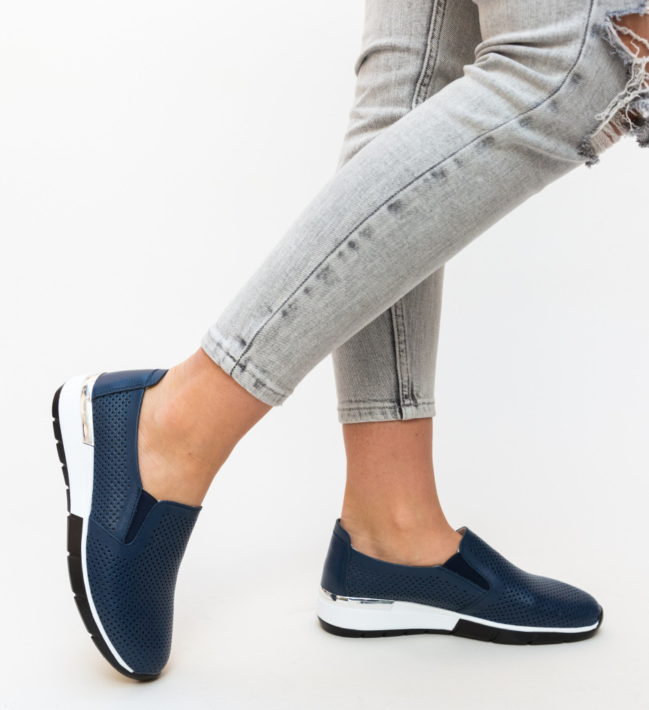 Pantofi Casual Pufine Bleumarin Confort - imagine 3