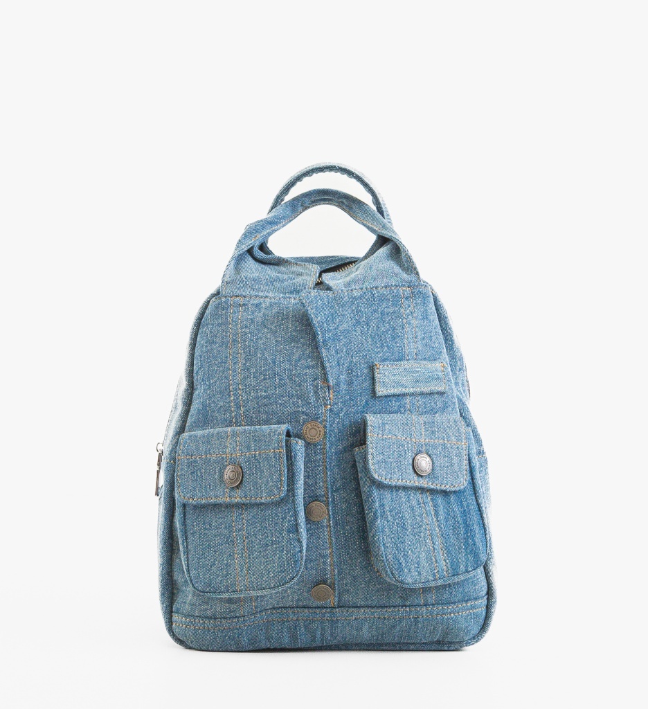 Rucsac Dama Jeans Albastru Casual | Stil Urban - imagine 2