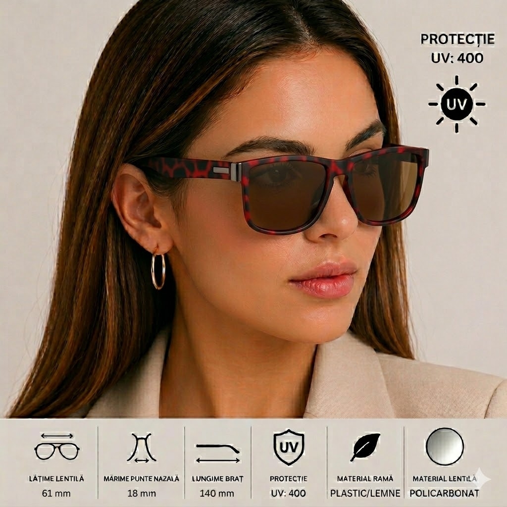 Ochelari Picadili SG033 Leopard UV400 - imagine 2