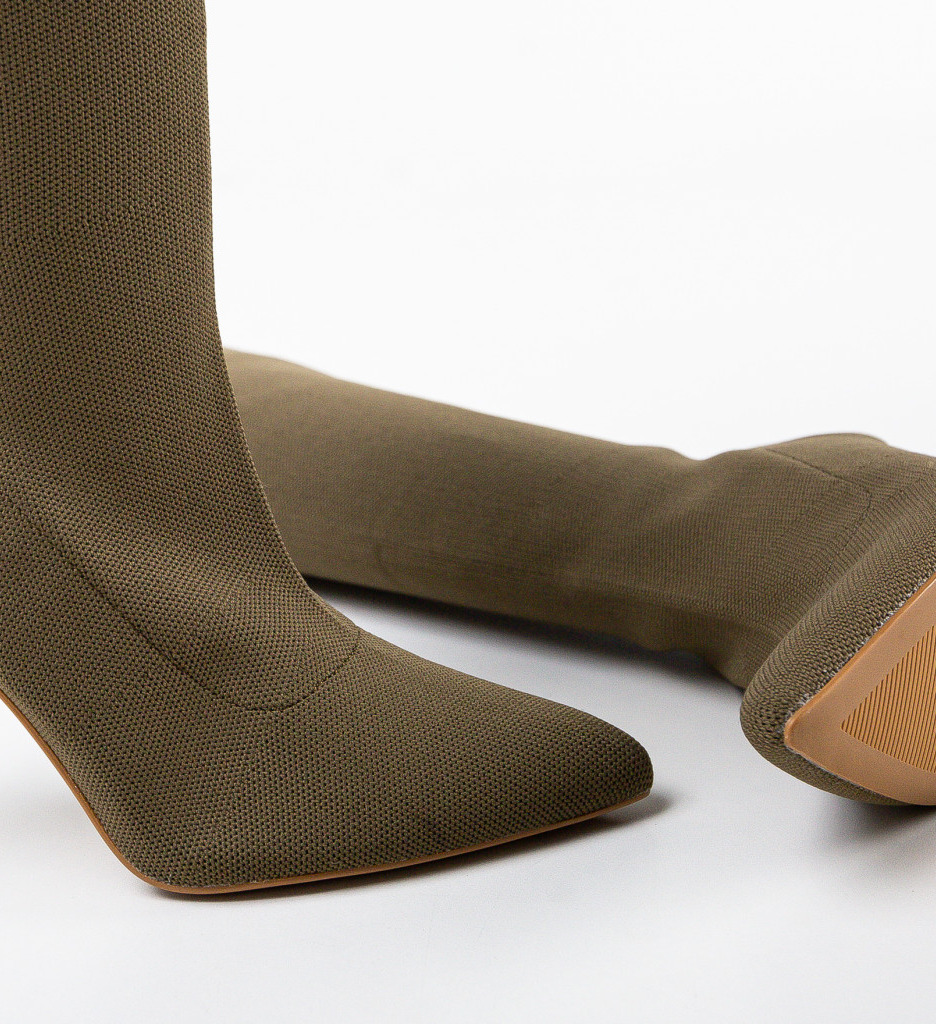 Cizme Dama Olenyt Khaki Elegante si Confortabile - imagine 6