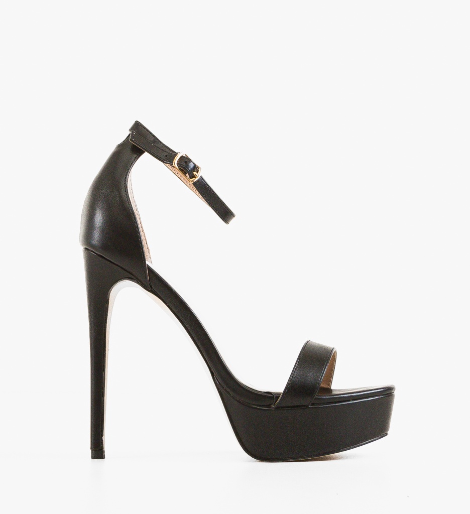 Sandale Alaram Negre cu Toc Elegant - imagine 8