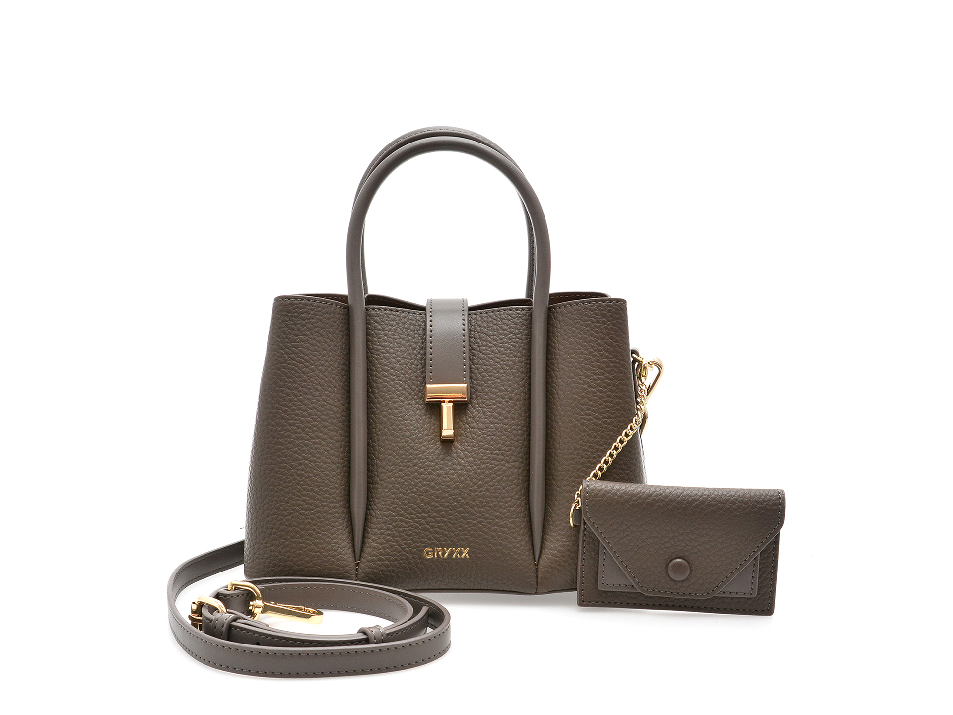 Geanta GRYXX Gri | Piele Ecologica Premium