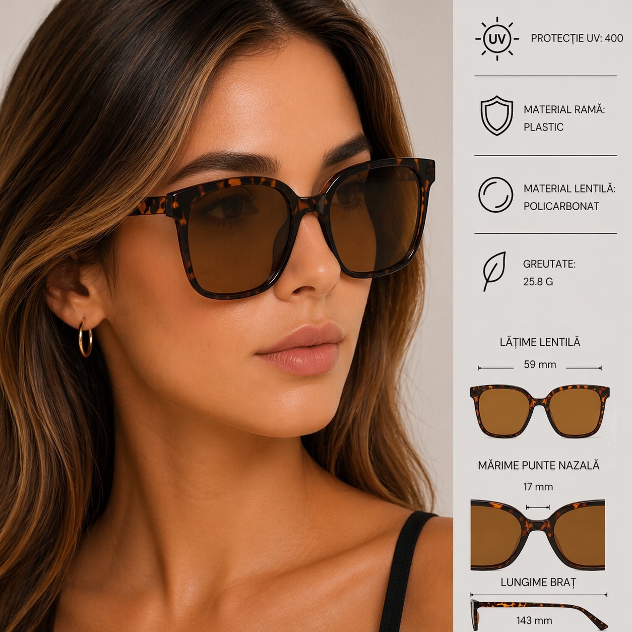 Ochelari Soare Femei Picadili UV400 - imagine 4