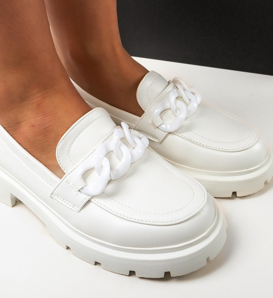 Pantofi Casual Dama Sharifa Albi - Confort Si Stil