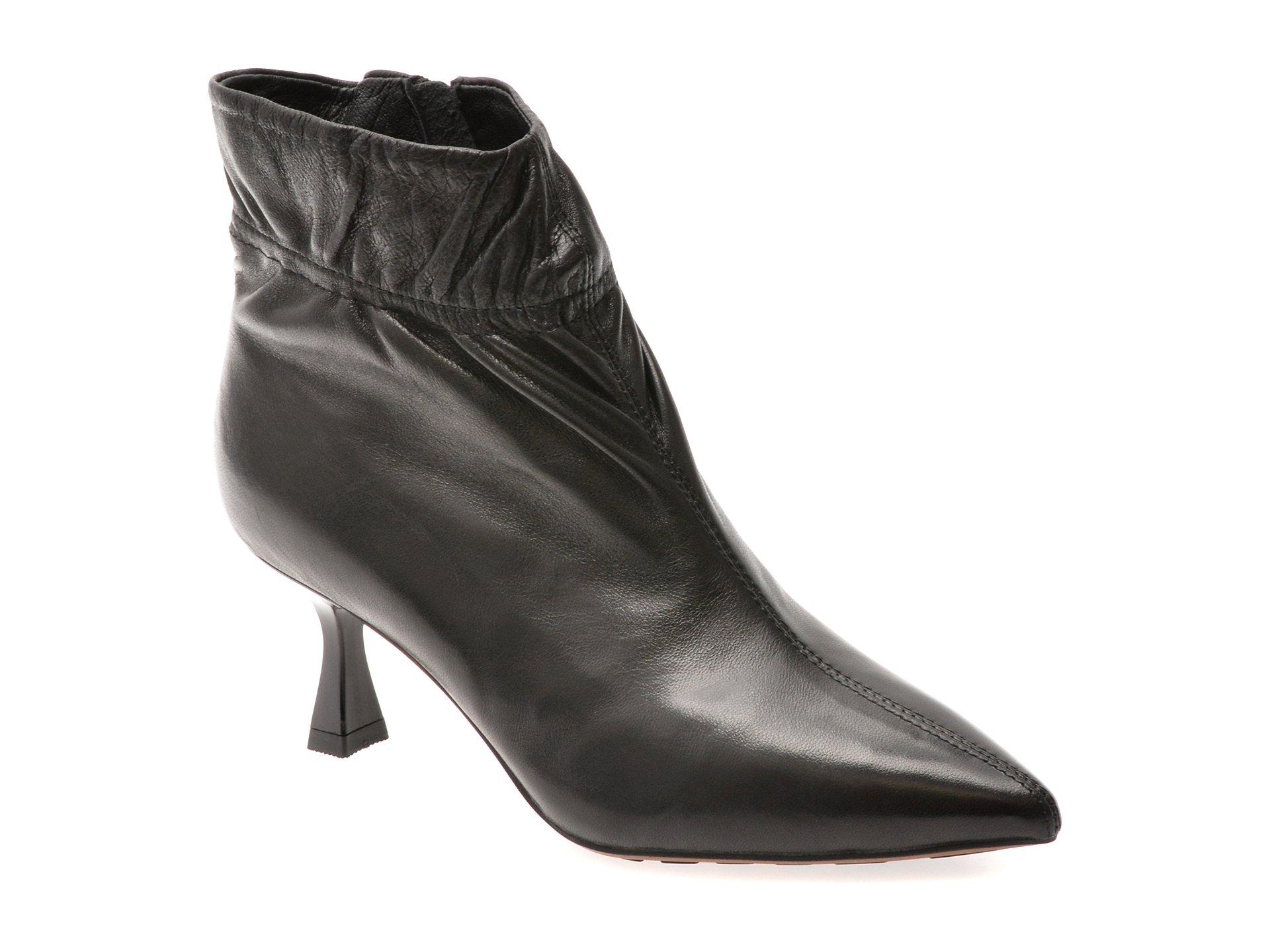 Botine Epica negre din piele naturală