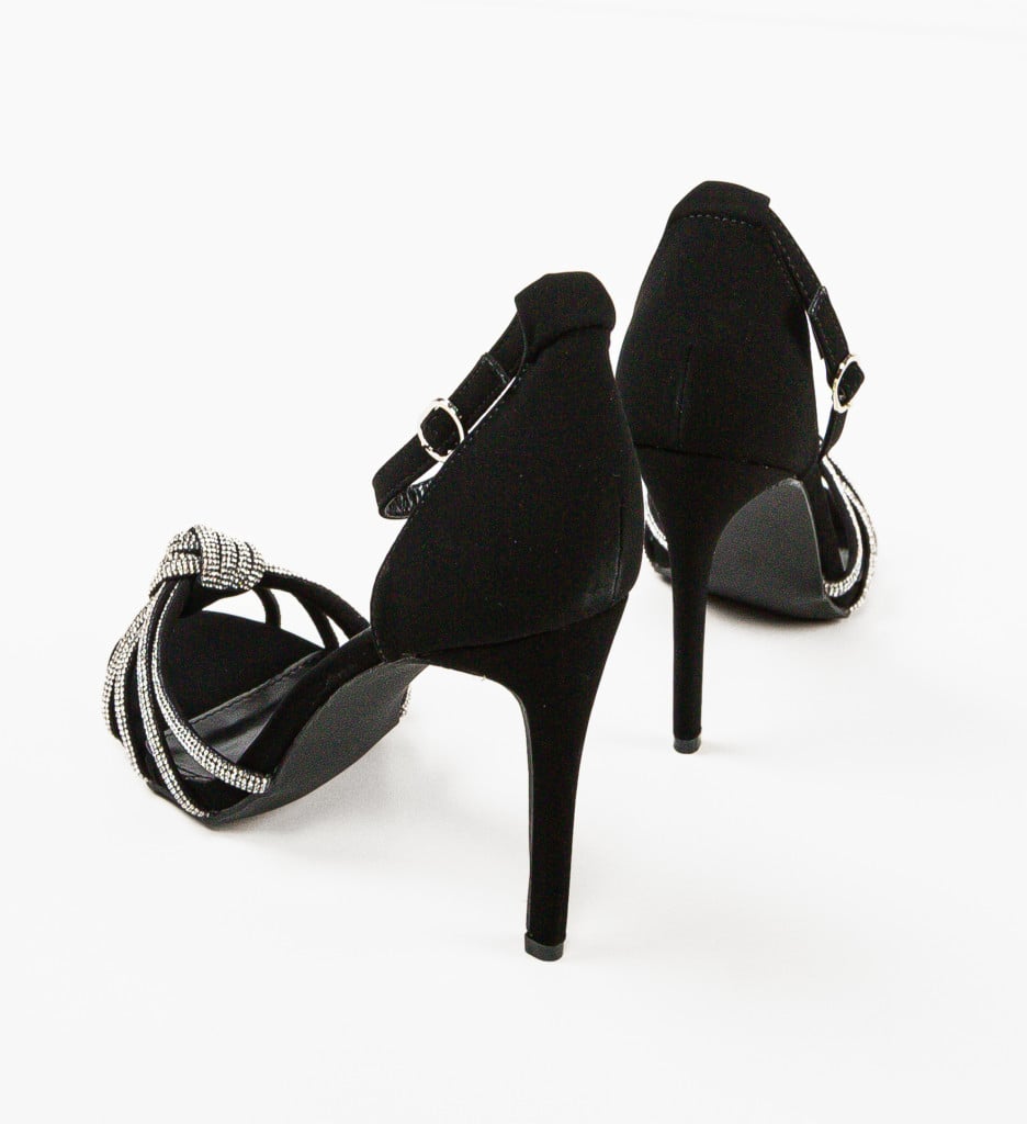 Sandale cu toc Chester Negre - Eleganță și Stil - imagine 7